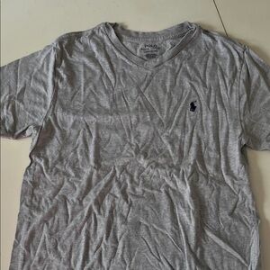 Polo Kids by Ralph Lauren Light Gray V-Neck Tee